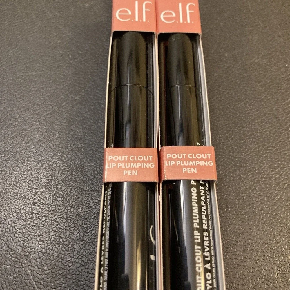 2x e.l.f. Pout Clout Lip Plumping Pen, Just‎ Peachy, 0.07oz